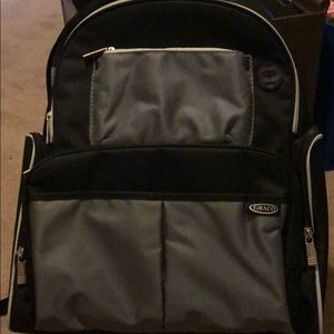 Graco  Black back pack style diaper bag, nwot